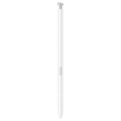 Ein eleganter, dunkelgrauer Stift mit einer Taste in der Nähe der Oberseite, entwickelt für präzises Zeichnen und Schreiben auf Touchscreen-Geräten.