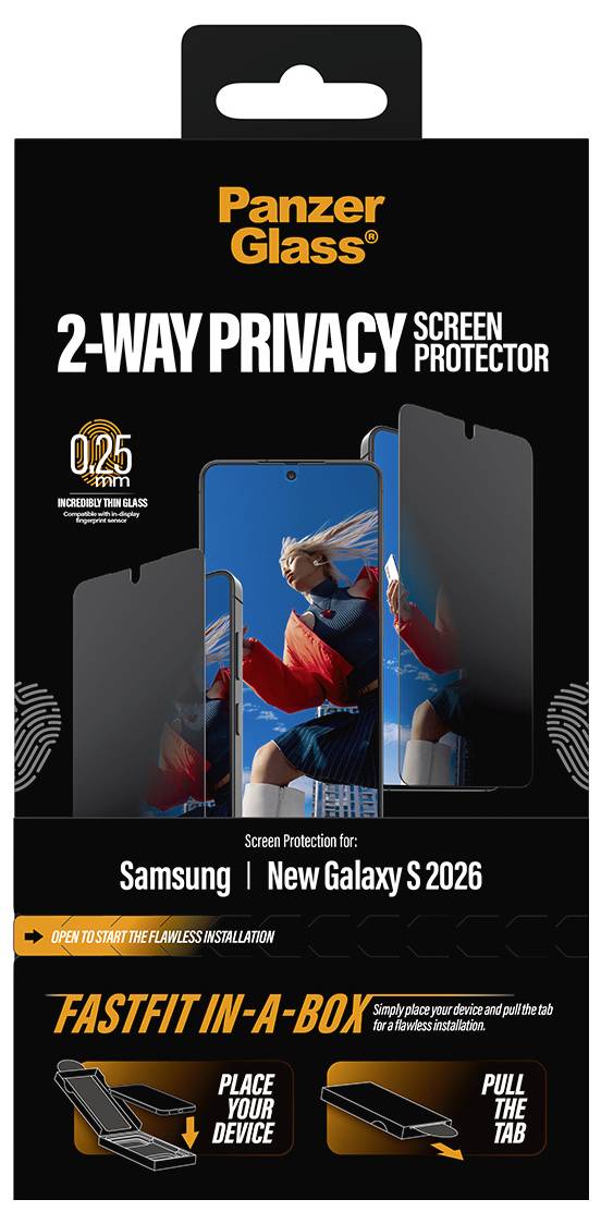 Ein Smartphone mit einem rosa gefärbten Hintergrundbild und einer klaren Bildschirmschutzfolie, die darüber angebracht ist und deren Passform und Transparenz hervorhebt.