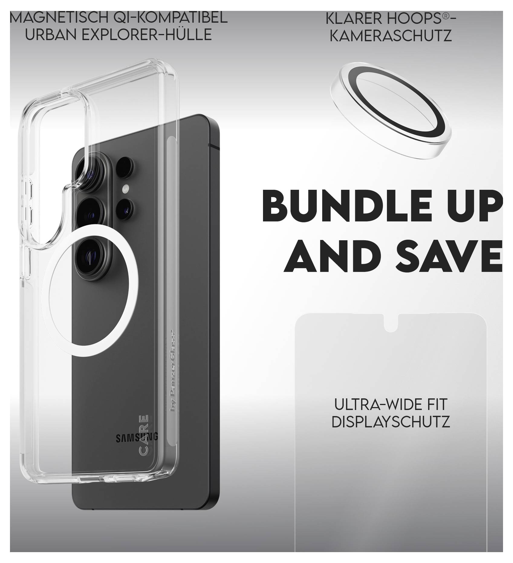 PanzerGlass PANZERGLASS - CARE by 3-in-1 Galaxy S Ultra 2026 Displayschutzglas Samsung Galaxy S26 Ultra 1 St. CR46018-3