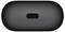 „Ein schwarzes, oval geformtes Objekt mit einem USB-C-Ladeanschluss in der Mitte vor weißem Hintergrund."