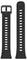 Schwarzes verstellbares Silikon-Uhrenarmband mit Löchern zur Größeneinstellung und einer Metallschnalle, entwickelt um verschiedene Handgelenkgrößen zu passen.