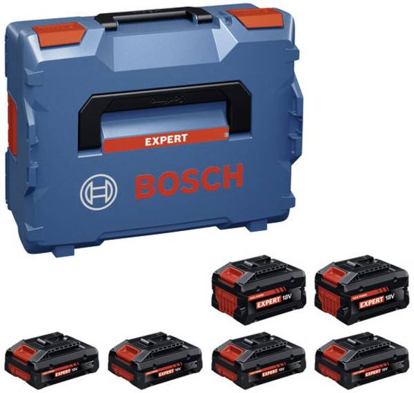 Bosch Professional 1600A0373G 4xEXBA18V-40 + 2xEXBA18V-80 Werkzeug-Akku   4 Ah