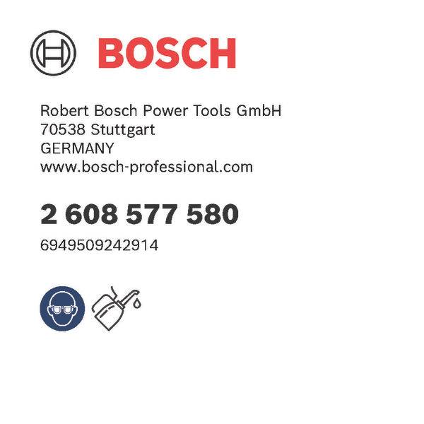 Robert Bosch Power Tools GmbH, 70538 Stuttgart, Deutschland. Telefon: 2 608 577 580, www.bosch-professional.com.
