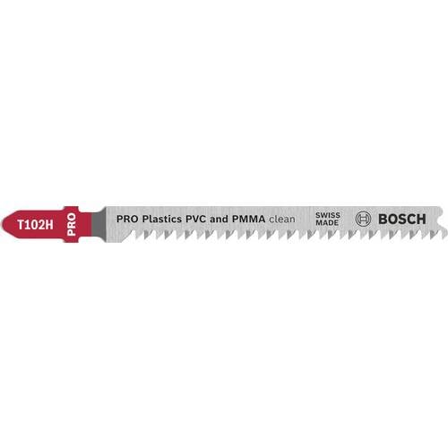 Bosch Accessories 2608667049 PRO Plastics PVC clean T102H Stichsägeblatt, 100 mm, 2-teilig 2 St.