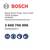 „BOSCH"-Logo. Kontaktinformationen für Robert Bosch Power Tools GmbH, Stuttgart, Deutschland. Telefon: 2 608 706 996. Website: www.bosch-professional.com.