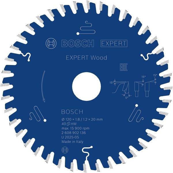 Bosch Accessories 2608902136 2608902136 Kreissägeblatt Zähneanzahl: 40 1 St.-2