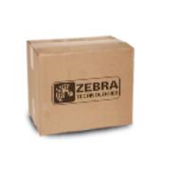 Ein Pappkarton mit dem Logo "Zebra Technologies" auf der Seite aufgedruckt, auf einem schlichten weißen Hintergrund platziert.