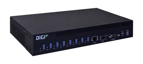 DIGI INTERNATIONAL - Digi AnywhereUSB 8 Plus - Hub - managed - 8 x USB 3.1 Gen 1 + 1 x 1 Gigabit / 10 Gigabit SFP+ + 1 x