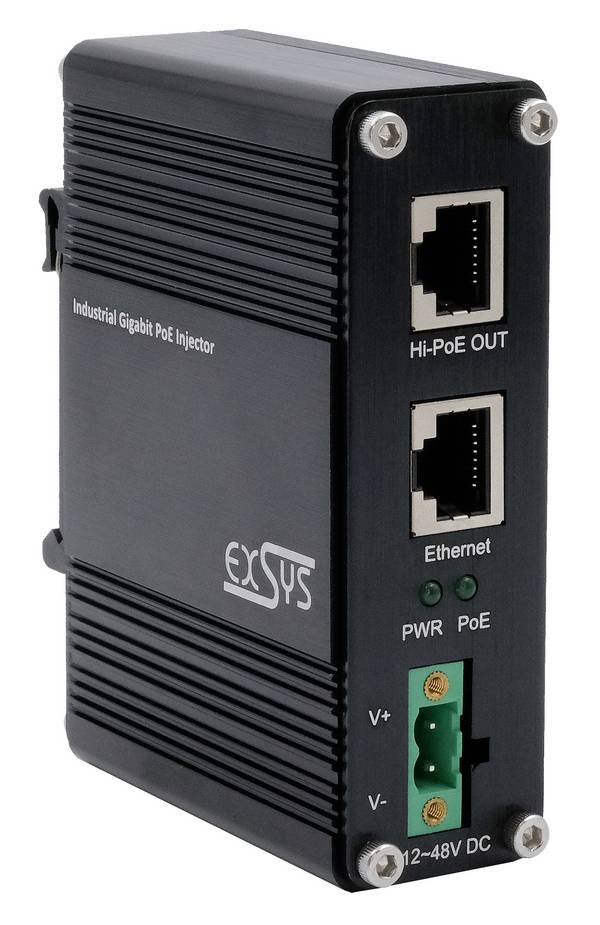 EXSYS EX-60310 PoE+ Gigabit Injektor 60W