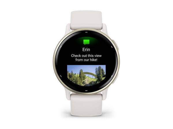 Garmin vívoactive 5 - Ivory - intelligente Uhr mit Band - Silikon - Handgelenkgr