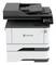 Ein schwarzer und weißer Lexmark-Multifunktionsdrucker mit einem Touchscreen-Bedienfeld auf der rechten Seite, ausgestattet mit Druck- und Scanfunktionen.