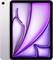Ein Tablet mit einem violetten abstrakten Design auf dem Bildschirm, platziert vor einem weißen Hintergrund. Das Design besteht aus geschwungenen und eckigen Formen.