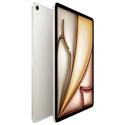 Ein Tablet mit metallischer Oberfläche, auf dem ein lebendiges abstraktes Design auf dem Bildschirm zu sehen ist. Das Design enthält fließende Kurven in warmen Farbtönen.