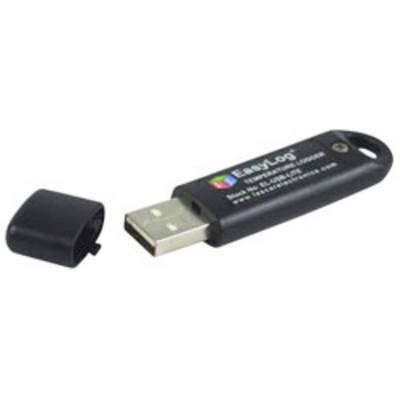 Ein USB-Stick mit entfernter Kappe wird gezeigt, mit der Bezeichnung "EasyLog".