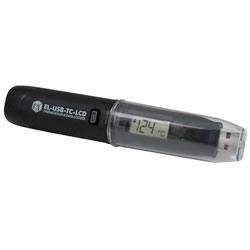 Ein digitales USB-Temperatur-Datenerfassungsgerät mit LCD-Anzeige „124°C".