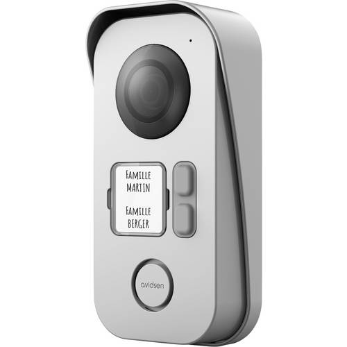 Avidsen Zweifamilien-Set Kabelgebunden Video-Inneneinheit Silber, Weiß