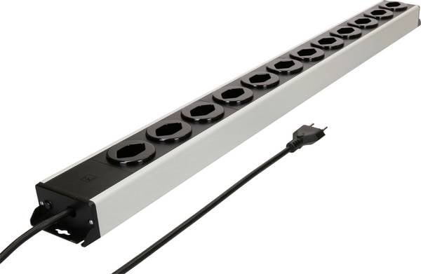 Max Hauri 176754 Steckdosenleiste  Grau, Schwarz CH-Stecker 1 St.