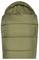 Ein grüner Schlafsack aus der Vogelperspektive betrachtet, mit der Aufschrift „Highlander Trooper B20" an der Seite. Er wirkt gut gepolstert und verfügt über einen Kapuzenteil.
