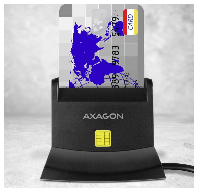 AXAGON CRE-SM2 Externer Speicherkartenleser USB-A (USB 2.0) Schwarz-1