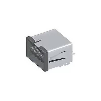 "USB-Typ-B-Stecker" Abbildung, die eine rechteckige, metallische Komponente zeigt, die zum Verbinden von Geräten wie Druckern mit Computern verwendet wird.