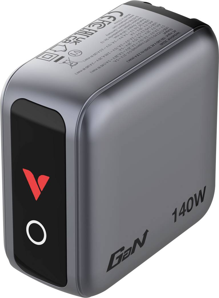 Verbatim 30240 USB Ladegerät 140 W QC 3.0, USB PD 3.0 Schwarz Innenbereich GaN