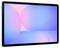Ein Tablet mit einem bunten, abstrakten Display mit überlappenden Kreisen in Blau- und Rosatönen, leicht angewinkelt dargestellt.