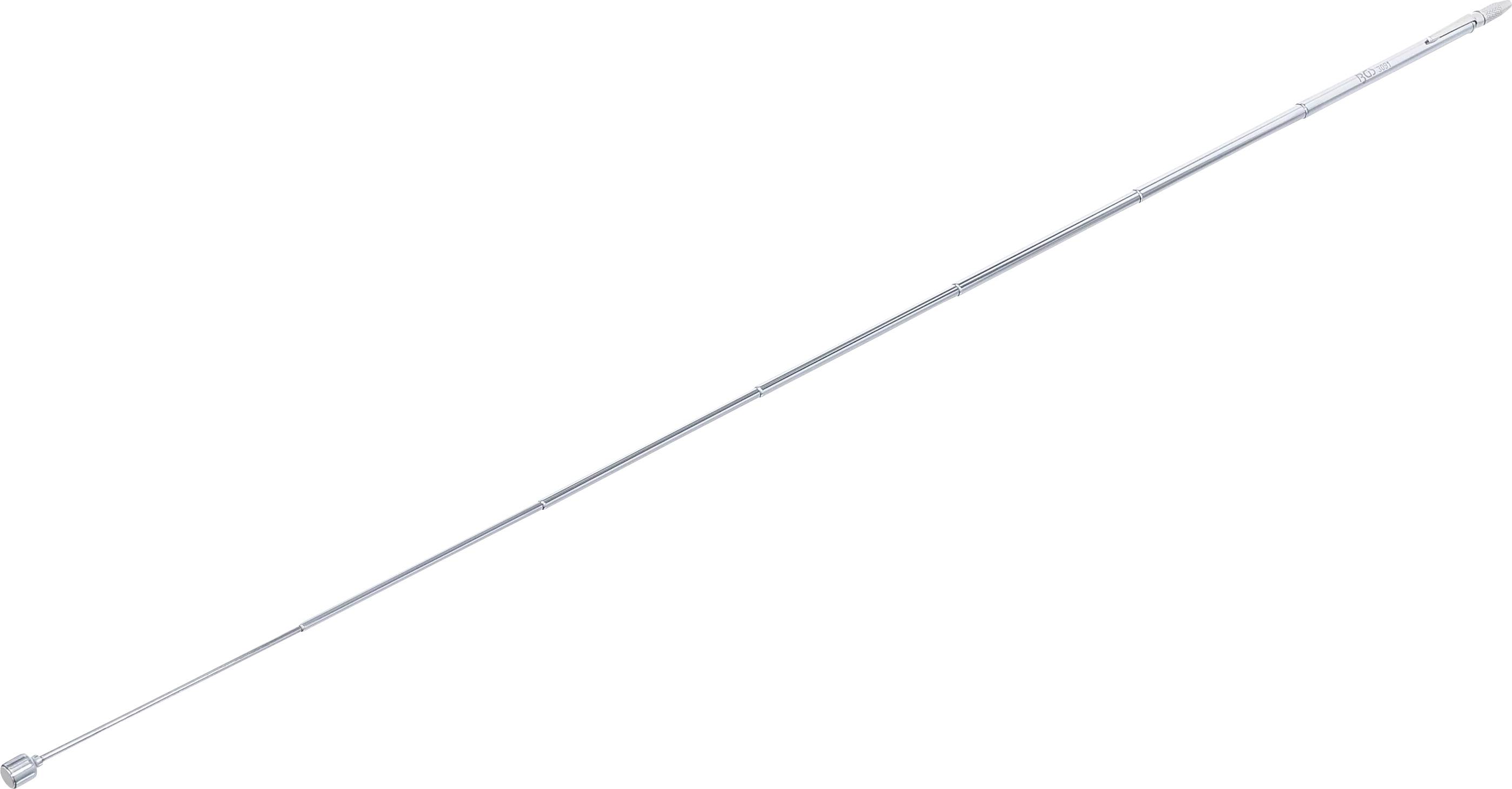Ein langer, dünner, metallischer Stab mit gleichmäßig verteilten Kerben entlang seiner Länge.