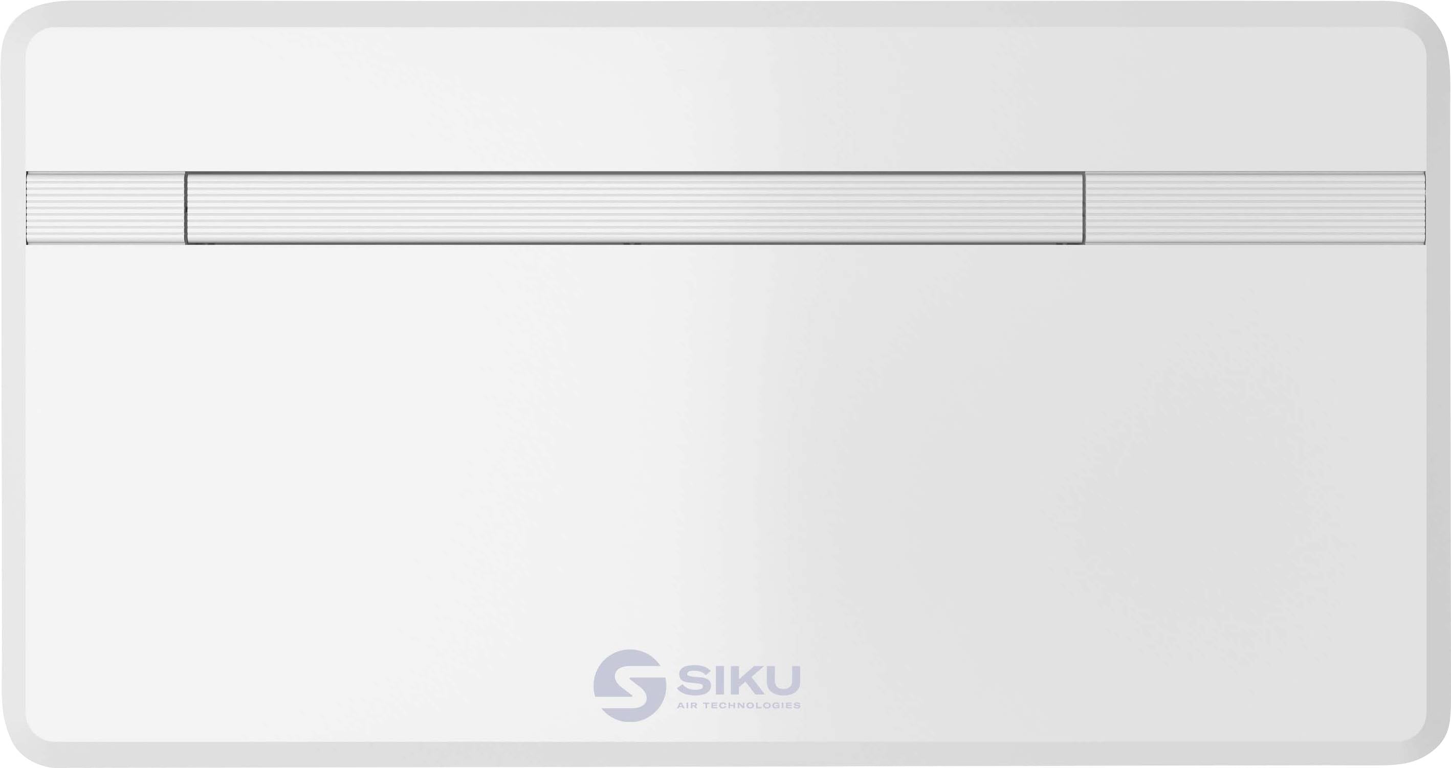 Zentraler rechteckiger Streifen auf einer großen flachen Oberfläche mit "SIKU"-Logo am unteren Ende.