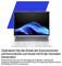 Ein Laptop mit einem blauen Bildschirmhintergrund. Text unten: 'Optimieren Sie die Arbeit der Innovatorinnen und Innovatoren von heute mit KI der nächsten Generation.'