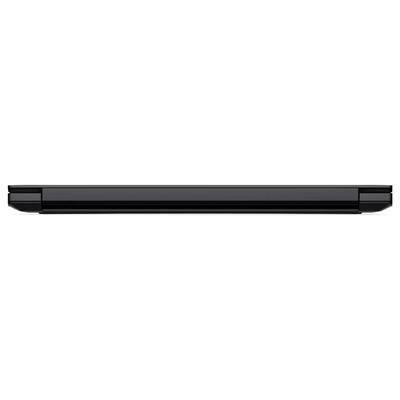 Ein schwarzes Smartphone in Seitenansicht, das sein dünnes, flaches Design mit leicht erhabenen oberen und unteren Kanten hervorhebt.