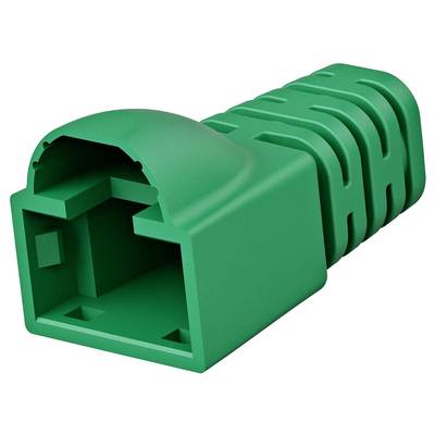 Gelbes Ethernet-Kabel mit RJ45-Steckern an beiden Enden, in einer ovalen Form auf weißem Hintergrund aufgewickelt.