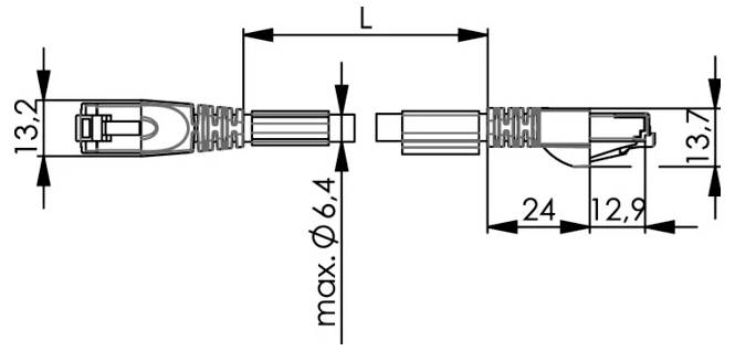 Telegärtner 100017325 RJ45 Netzwerkkabel, Patchkabel CAT 6a S/FTP 3.0 m mit Knickschutztülle 1 St.-1