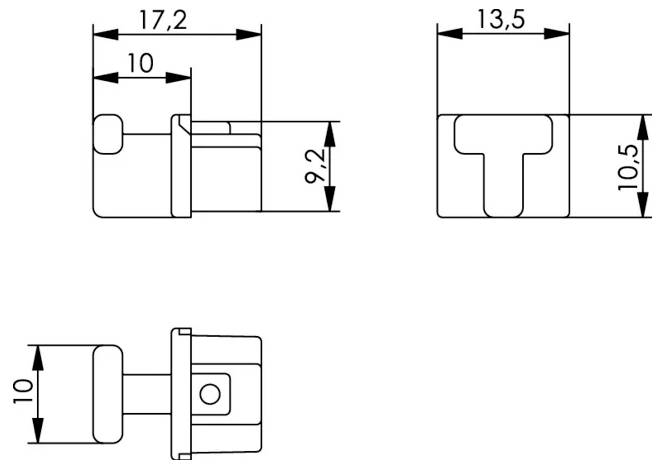 Telegärtner 100021266 100021266 Schutzkappe Weiß-1