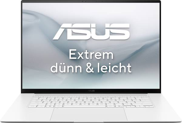Asus Notebook Zenbook S 16  40.6 cm (16 Zoll) 3K AMD Ryzen AI 9 465 32 GB RAM  1 TB SSD Deutsch, QWERTZ AMD AMD Radeon  Nicht verfügbar   Weiß  90NB17H4-M00H90