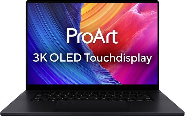 Asus Notebook ProArt  P16  40.6 cm (16 Zoll) 3K AMD Ryzen AI 9 HX 370 8 GB RAM  1 TB SSD Deutsch, QWERTZ AMD AMD Radeon  NVIDIA GeForce RTX 5060  GDDR7 Schwarz  90NB15L1-M008X0