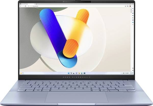 Asus Notebook Vivobook S 14  35.6 cm (14 Zoll) WUXGA  226V 16 GB RAM  512 GB SSD Deutsch, QWERTZ Intel Intel Arc Graphics     Silber  90NB15R9-M00NU0