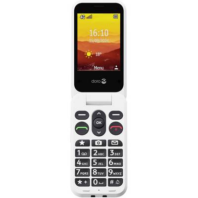 Ein Klapptelefon zeigt den Startbildschirm mit einem Wetter-Widget, das "18°" und "sonnig" anzeigt, mit dem Datum "15.09.2024" und der Uhrzeit "16:10".