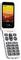 Ein weißes Smartphone mit drei nach hinten ausgerichteten Kameras, die vertikal oben links angeordnet sind, und dem Samsung-Logo unten in der Mitte.