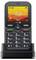 Ein einfaches Mobiltelefon mit Farbbildschirm, auf dem die Zeit „16:10" und das Datum „15/09/2024" angezeigt werden, auf einer Ladestation präsentiert.