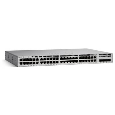 Ein Netzwerk-Switch mit mehreren Ethernet- und Glasfaseranschlüssen, entwickelt für Rechenzentrum- oder Enterprise-Netzwerkanwendungen.