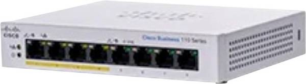 Cisco CBS110-8PP-D-EU CISCO CBS110 Unmanaged 8-port GE Netzwerk Switch 8 Port 16 GBit/s PoE-Funktion