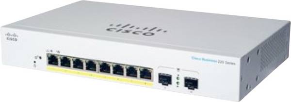 Cisco CBS220-8P-E-2G-EU CISCO CBS220-8P-E-2G-EU Netzwerk Switch 8 + 2 Port 20 GBit/s PoE-Funktion