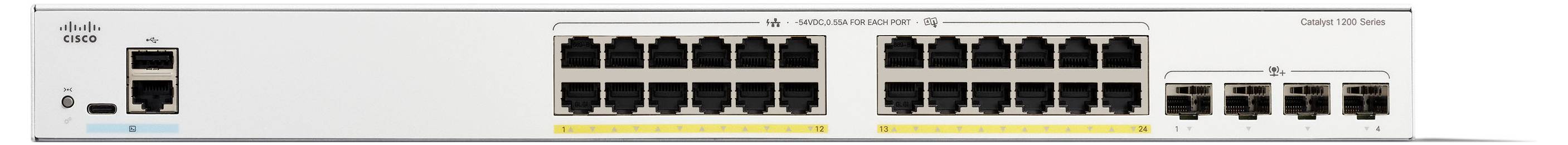 Cisco C1200-24FP-4X 1200 24-port GE Full PoE Netzwerk Switch-1