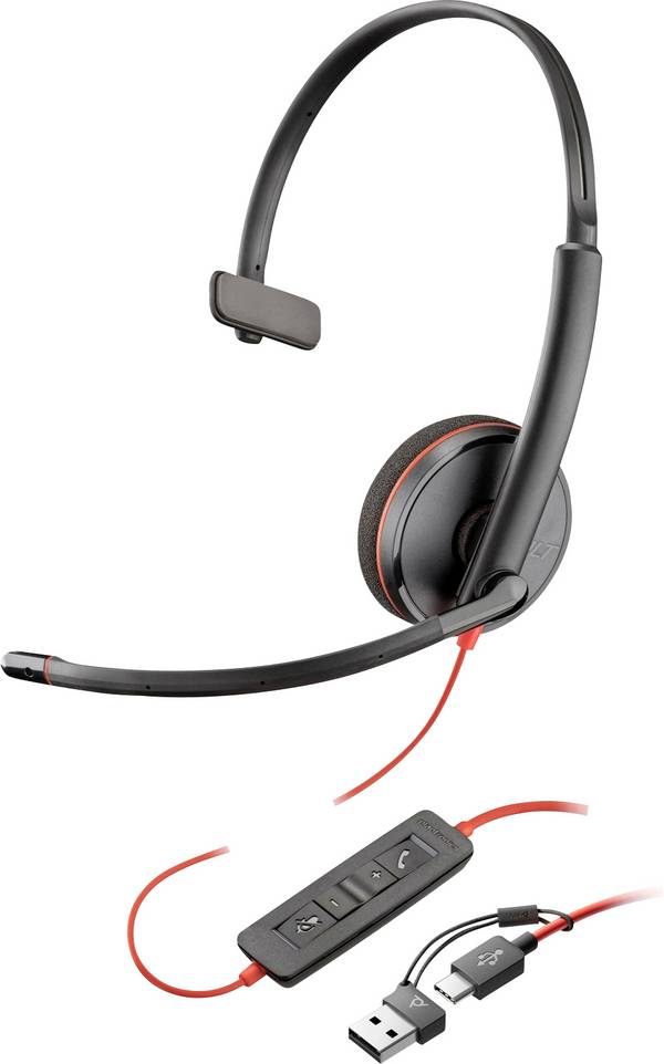 HP Blackwire C3210  On Ear Kopfhörer   Schwarz