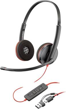 HP Blackwire C3220  On Ear Kopfhörer   Schwarz