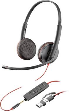 HP Blackwire C3225  On Ear Kopfhörer   Schwarz