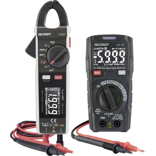 Set - VOLTCRAFT VC-23+VC-331 Hand-Multimeter digital CAT III 600 V Anzeige (Counts): 6000