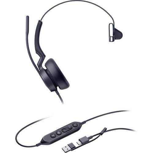 Yealink UH46 Mono Teams USB-C/A On Ear Headset kabelgebunden Schwarz Telefon