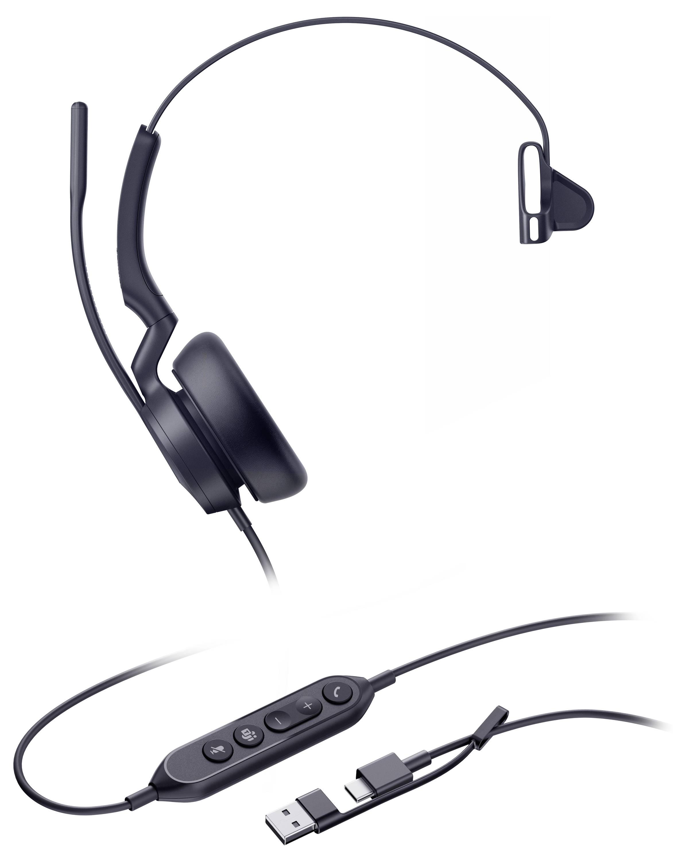 Yealink UH46 Mono Teams USB-C/A On Ear Headset kabelgebunden Schwarz Telefon-1