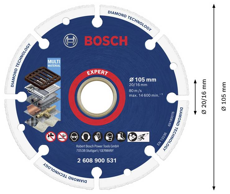 Bosch Accessories 2608900531 2608900531 Trennscheibe 1 St. Stahl-5